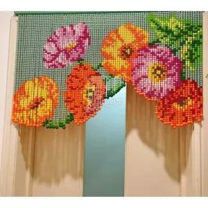 복숭아 꽃 비즈 묵주 DIY 여성 공예 다이아몬드 구슬 재료