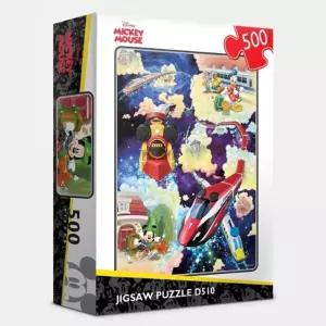 퍼즐 라이프 500P 미키마우스 꿈의 기찻길 D510직소 취미 작품 그림 조각 집콕 연말선물 캐릭터 애니메이션