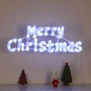 (은하수)LED 메리 크리스마스 글자 백색 지니전구(49cm) (전원잭포함) (연결가능)LED LED장식 LED