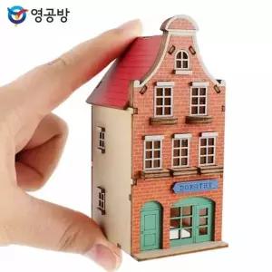 [제이큐]카페 조립 키트 모형 나무모형 유럽도로시 미니어처 나무 취미만들