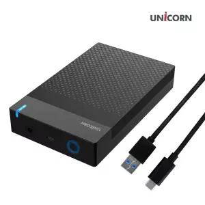 유니콘 USB3.1 C to A 유무선 외장하드케이스 3.5인치 HDD-500V SSD 디스크