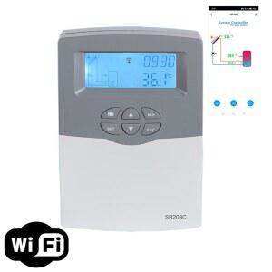 SR208C WIFI 지능형 태양열 온수기 컨트롤러 APP 원격 제어 온도 센서 측정 탱크 및 수집기
