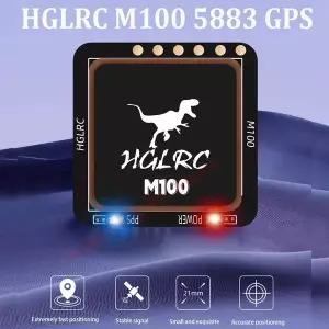 HGLRC M100-5883 나침반 및 세라믹 안테나가 포함된 M10 GPS 모듈 RC 비행기 FPV 장거리 드론용 온보드 LED