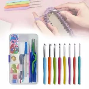 손뜨개질 DIY 코바늘세트 수예 배우기 도구(53P)질바늘풀 질바늘 질패키지 뜨개질