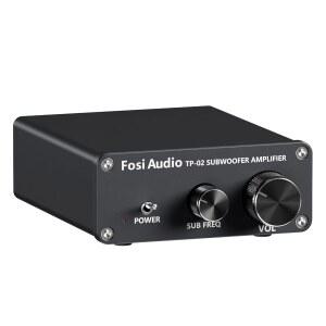 FOSI AUDIO TP-02 서브우퍼 앰프 홈 오디오 미니 베이스 모노 앰프 TDA7498E 칩 탑재 220W 볼륨 및 주파수 제어 전원 공급형 패시브 셰이커용