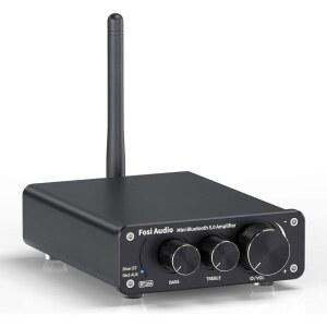 FOSI AUDIO BT10A 블루투스 5.0 스테레오 오디오 앰프 수신기 2채널 CLASS D 미니 하이파이 통합 앰프 가정용 패시브 스피커용 50W X 2 TPA3116