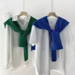 무지 니트 어깨숄 가디건 10color LM-0599 컬러 레이어드 카디건 여자 여성