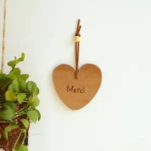 원목 MERCI 메시지 행잉 _ 감사 하트 장식메세지 모빌 모빌품 감성소품 감성품 우드라벨 장식품 우드품
