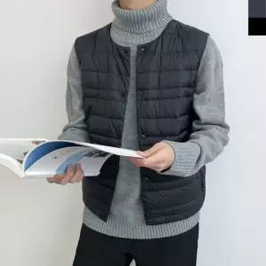 2L-OTT JW2000 남자경량패딩조끼-투웨이넥라인