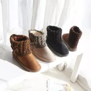 4컬러 쉐타목털부츠 KNIT32N 여성 겨울 신발 여자 하프 따뜻한