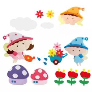 환경꾸미기세트 요정마을 봄 환경게시판 펠트소품