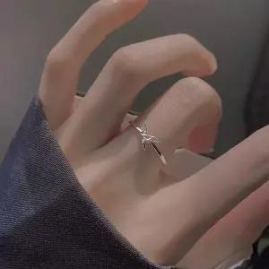 종이학 큐빅 반지 오픈링 커플 우정 반지 쥬얼리 악세사리 애끼 엄지 링 반지 커플링 우정링