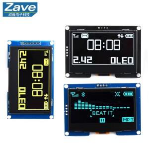 2.42 인치 OLED 디스플레이 모듈 128x64 HD 스크린 SSD1309 Arduino UNO R3 용 7 핀 SPI/IIC I2C 직렬 인터