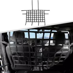 리어 시트 카고 네트 반려동물 차단기 Jeep Wrangler JK JL Gladiator JT 2도어 2007-2023 블랙 과 호환