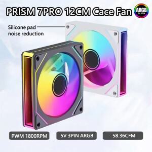 ICE Whale PRISM 7PRO 120mm ARGB 케이스 팬 1800RPM 4PIN 대용량 무음 냉각