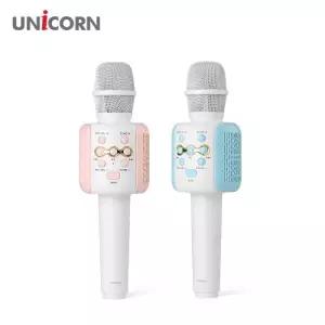 유니콘 블루투스 노래방마이크 무선마이크 휴대 가정 강의 캠핑/마이크/노래방/가정용/행사/파티룸
