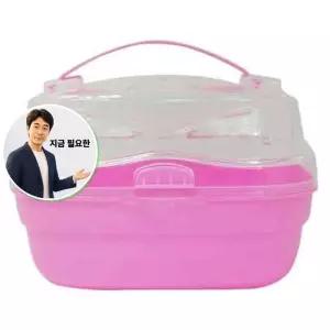 지금 필요한 이동장 햄스터 토끼 캐리어 기니피그 1P 소동물 핑크 소동물캐리어