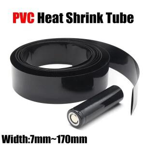 PVC 열 수축 튜브 팩, 절연 필름 랩 리튬 케이스 케이블 슬리브, 블랙 18650 리포 배터리, 7mm ~ 너비, 1