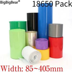 폭85mm ~ 400mm 18650 리튬 배터리 PVC 열수축 튜브 팩 직경 55 - 258mm 절연 필름 랩 케이스 케이블 슬리
