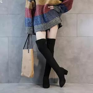 1컬러 기모 안감 롱부츠 LK-R77T스웨이드 여성캐주얼 여자 방한