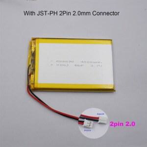 3 7V 4000mAh PH 커넥터 8Wh 0mm 606090 2Pin 블루투스 전원 은행 JST PC LiPo 태블릿 배터리 14 스피커 GPS
