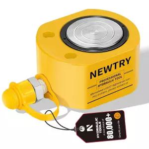 NEWTRY 10톤 유압 잭 산업용 0.43인치 로우 프로파일 램 휴대 가능하며 조선 교량 건설 및 팅을 위한