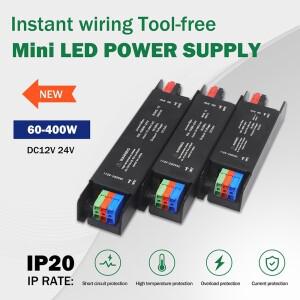 60W LED 스트립 전원 공급 장치 어댑터 드라이버 ~ CCTV 용 초박형 조명 변압기