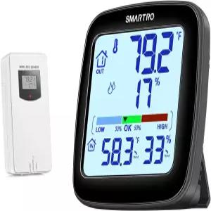 SMARTRO SC92 전문 디지털 무선 실내외 온도계 습도계 습도 게이지 온습도계 프로 정확도 교정 포함