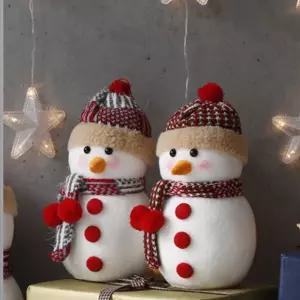 뜨개모자 목도리 두른 눈사람 장식 25cm 크리스마스