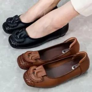 오너클랜 스타일 여자구두 슈즈 통굽단화 단화 구두 플랫 신발