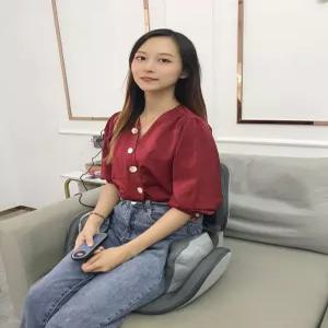 리모컨 안마기 전동 등마사지 쿠션 겸용 허리 어깨 의자 휴대용 마사지 체어 안마의자