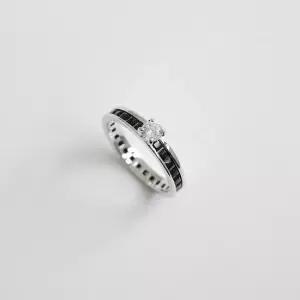오팔하우스 925Silver 블랙 오닉스 솔리테어드링 OPHER1854
