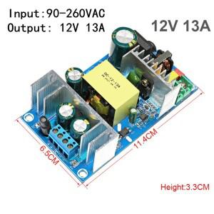 AC-DC 12V 13A 스위칭 전원 공급 장치 모듈 베어 회로 90-260V ~ 보드 교체/수리 용