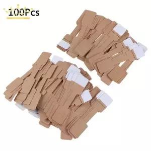 50/100Pcs Quadrate 빈 태그 목걸이 반지 레이블 종이 스티커 보석 디스플레이 카드 Hangtag