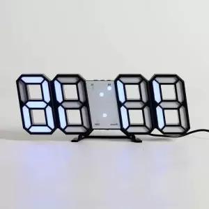 LED 스마트 벽시계 블랙블루 스탠드 USB