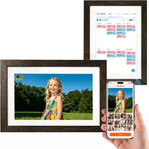 VTimes 10.1인치 WiFi 디지털 액자 1280 800 HD IPS 터치 스크린 전자 스마트 캘린더 AI 생성 이미지 및