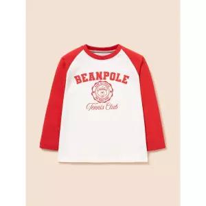 [BEANPOLE KIDS] 로고포인트 라글란 티셔츠  레드 (BI6841U116)
