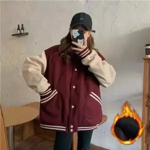스터닝팩토리 걸스 일상템 머스트해브 기모안감 겨울철룩 바시티자켓 여성점퍼 야구점퍼 기모점퍼