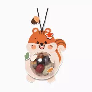 숲체험 자연탐구 숲놀이가방 도토리 가을열매관찰 다람쥐모양 목걸이 5개