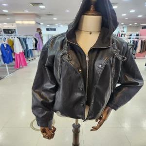 [멜로디가든]멜로디가든 여성 후드 인조 라이더 가죽 점퍼 M26F8R103