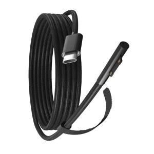 PD 100W USB-C 충전기 케이블 SURFACE PRO 및 MICROSOFT 노트북과 호환 6FT | MICROSOFT SURFACE PRO 10/9/8/7 이상 및 X WINDOWS 지원 SURFACE 6/5/4/3/2/1 SURFACE GO SURFACE BOOK 지원 65W/45W