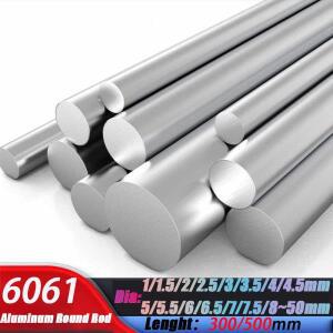 1-5개 6061 솔리드 알루미늄 원형봉 1mm 2mm 3mm 4mm 6mm 7mm 8mm 9mm 17-50mm