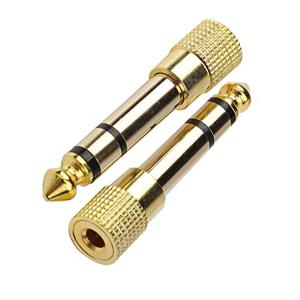 스테레오 3.5mm 암 to 5.5mm 수 골드도금 고급 변환 젠더 SW0006