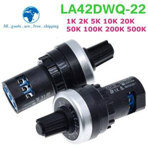 TZT LA42DWQ 22 포트 회전 전위차계 컨버터 거버너 인버터 저항 스위치 직경 1K 2K 5K 10K 20K 50K 100K 22mm