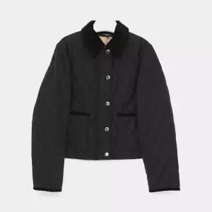 버버리 26FW 다이아몬드 퀼팅 내부체크 크롭 여성 자켓 8107465