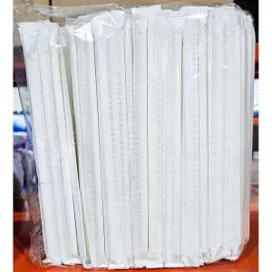 종이빨대(백색 7x210mm 250입)/스트롱/빨대/일자/음료/일회용/스트로우/생수병/1회용/포장/대용량/물병
