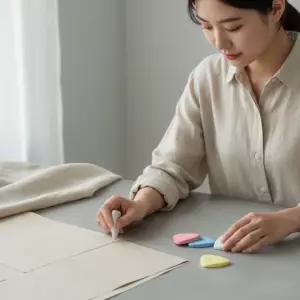 C04-d4 수선 10개입 재단용 초크 원단초크 표시용 옷감 가죽공예부자재 의류