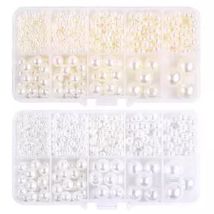 ABS 진주 세트 박스 비즈 DIY 수제 귀걸이 팔찌 목걸이 휴대폰 체인 및 장식 약 800 개