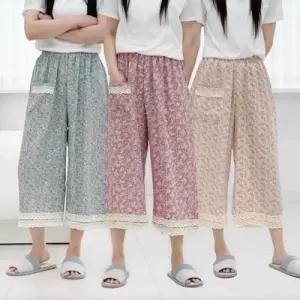 플라워 8부 에어팬츠 6color 인견 잠옷 홈웨어