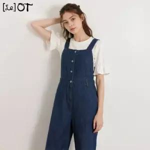 르오트 린넨블렌디드 데님 점프 수트